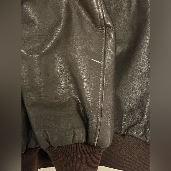Vintage LL Bean men’s leathered bomber jacket A1 Military G2 flight Size 44 EUC - Picture 14 of 16